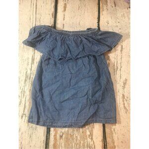 Fab Kids Denim Off The Shoulder Shirt NWT
